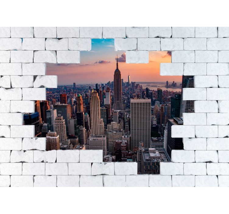 Fototapeta new york panoráma západu slnka - Tenstickers