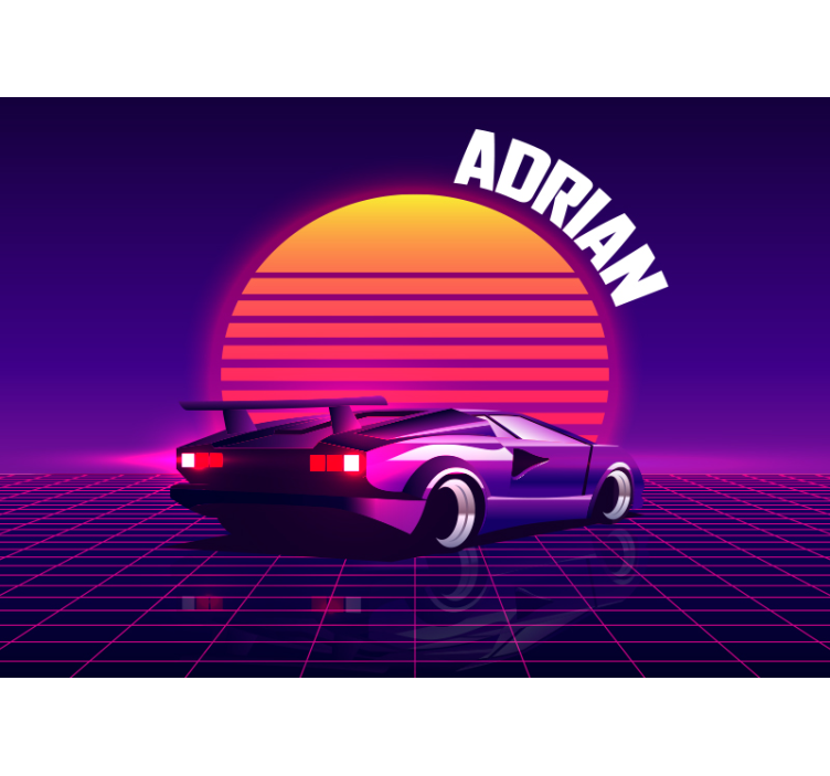 Fototapeta moto retro závodné auto - Tenstickers