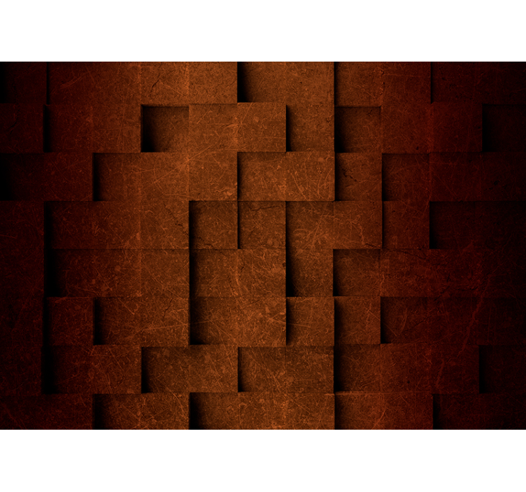 Hnedá geometrická mozaika 3d fototapeta - Tenstickers