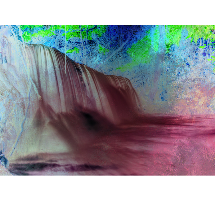 fototapeta vodopad pokojný výhľad na vodopád - Tenstickers