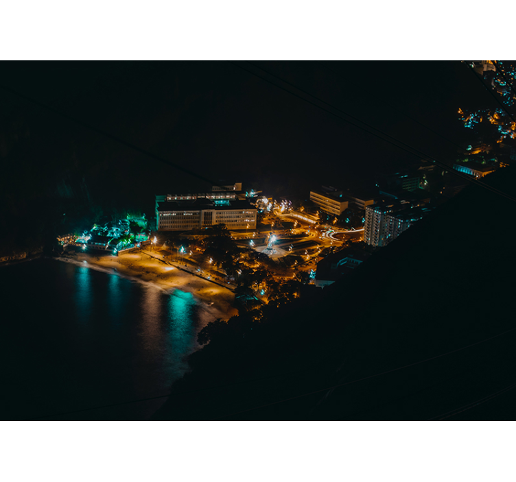 Fototapety na stenu mesta nočná panoráma - Tenstickers