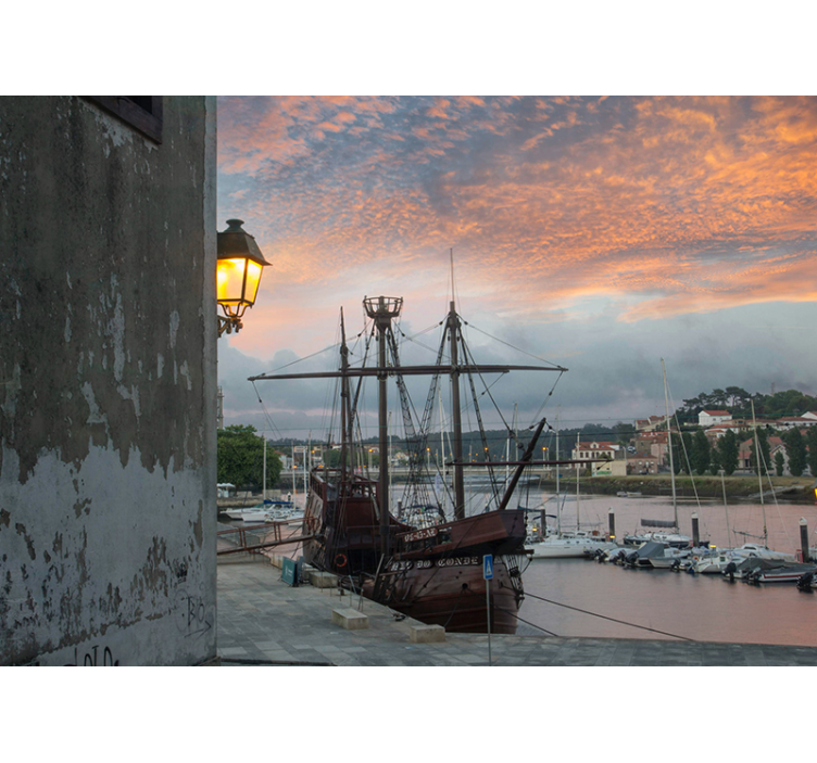 Kotviace staré čln fototapeta - Tenstickers