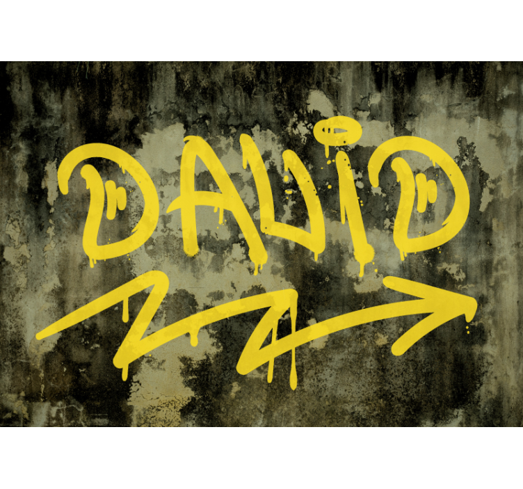 mestské umenie fototapety žlté pouličné výtvarné dielo - Tenstickers