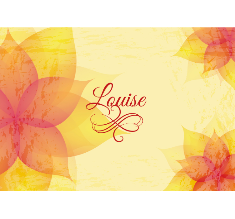 Peronalizovaná žltá kvetinová vlastná fototapeta - Tenstickers