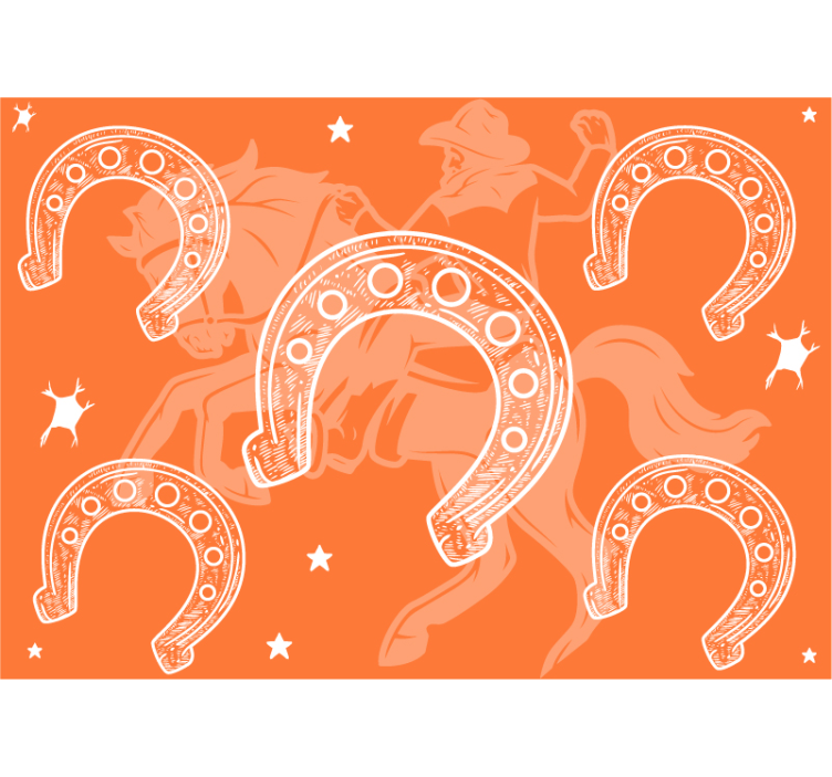 Fototapeta moto scéna rodea s podkovou - Tenstickers