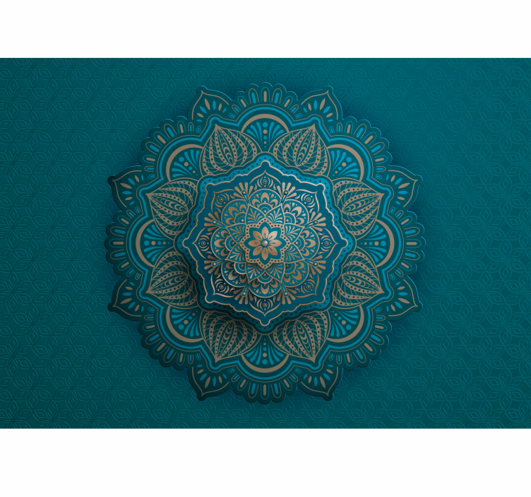 Mandala tyrkysová fototapeta - Tenstickers