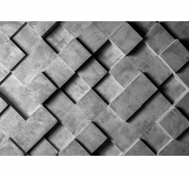 3d geometrické štvorce kancelárska fototapeta - Tenstickers