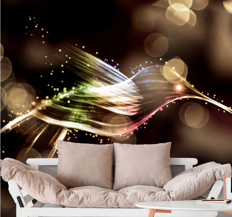 Abstraktné fototapety dynamické svetelné vlny - Tenstickers