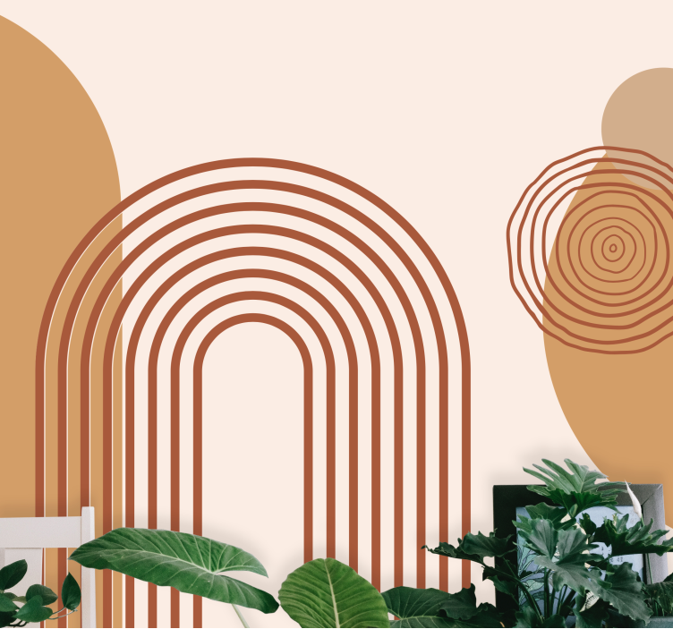 Abstraktné fototapety geometrické zakrivené línie - Tenstickers