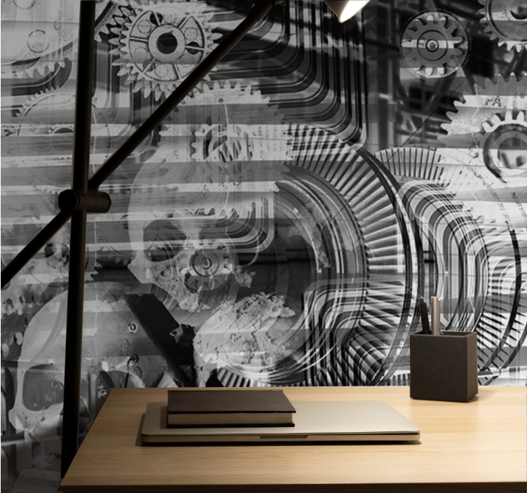 Abstraktné fototapety mechanické lebkové vzory - Tenstickers