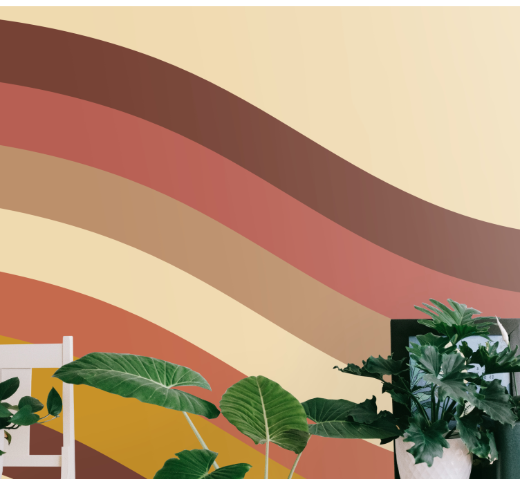 abstraktné fototapety vlnité zemské tóny - Tenstickers