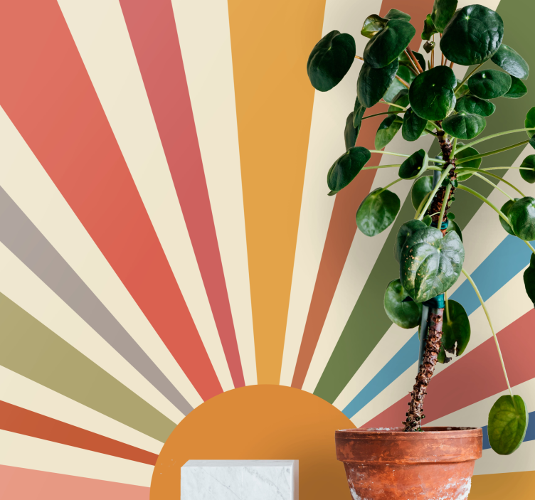 Abstraktné fototapety vzor slnečných lúčov - Tenstickers