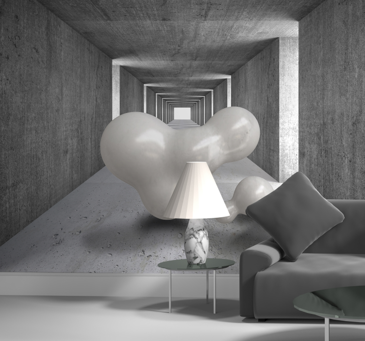 Balóny plávajúce tunelom 3d nástenná maľba - Tenstickers