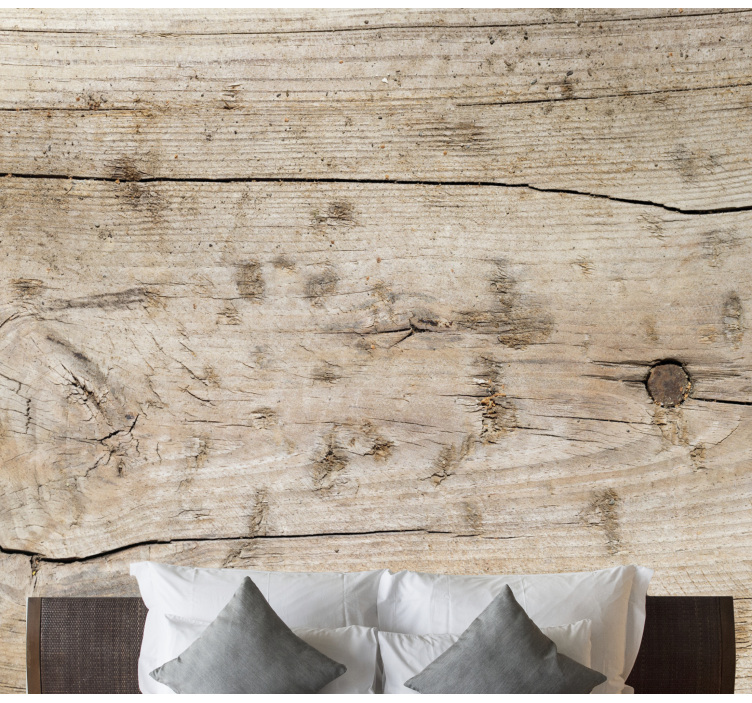 Drevená stena hnedá púpava fototapeta - Tenstickers