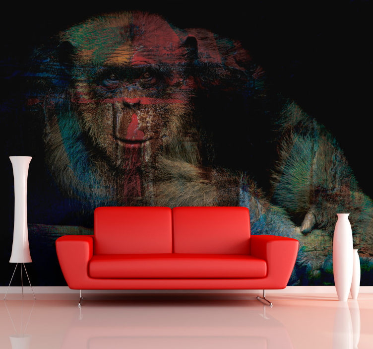 Farebná opica fototapeta - Tenstickers
