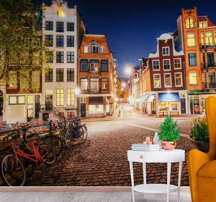 Fototapeta amsterdam pôvabná ulica amsterdamu - Tenstickers