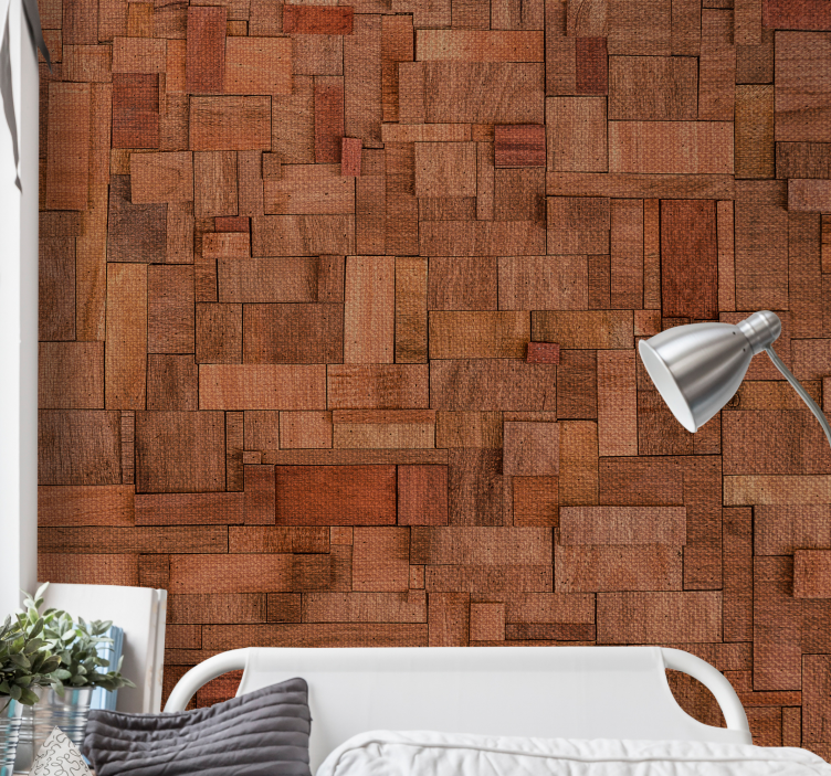 Fototapeta kamene s textúrovanými drevenými doskami - Tenstickers