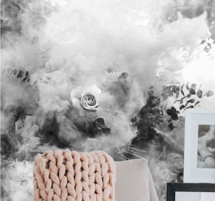 Fototapeta kvety éterická biela ruža - Tenstickers