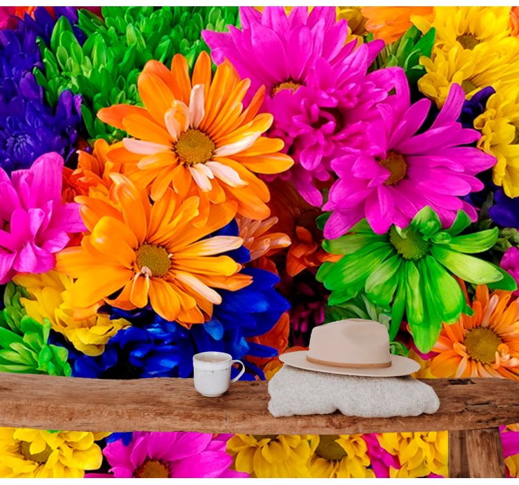 Fototapeta kvety farebné botanické usporiadanie - Tenstickers