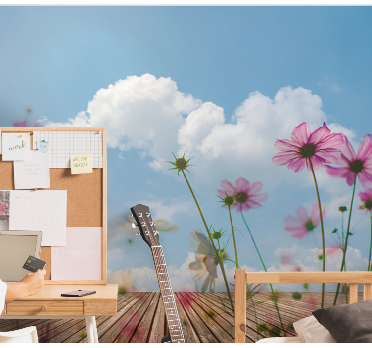 fototapeta kvety jemné kvetinové kvetyčky - Tenstickers