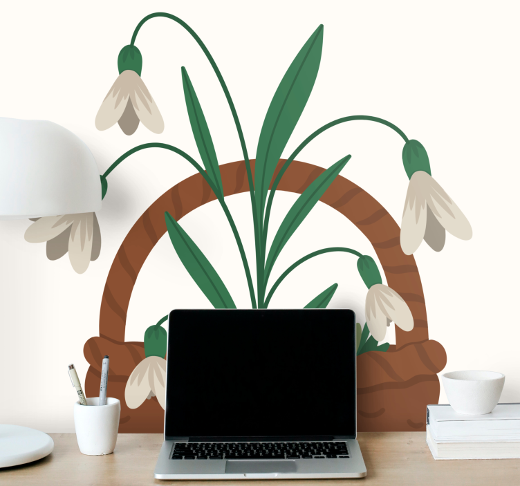 Fototapeta kvety jemné kvety snežienok - Tenstickers