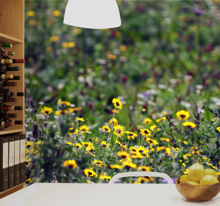 Fototapeta kvety slnečné lúky v rozkvete - Tenstickers