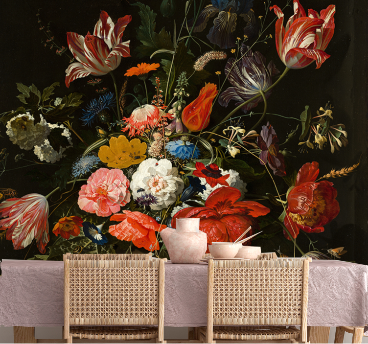 fototapeta kvety žiarivá kvetinová kytica - Tenstickers