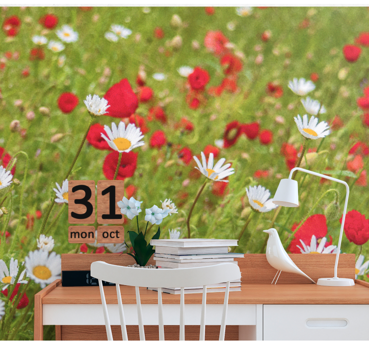 Fototapeta kvety Živý kvetinový lán - Tenstickers