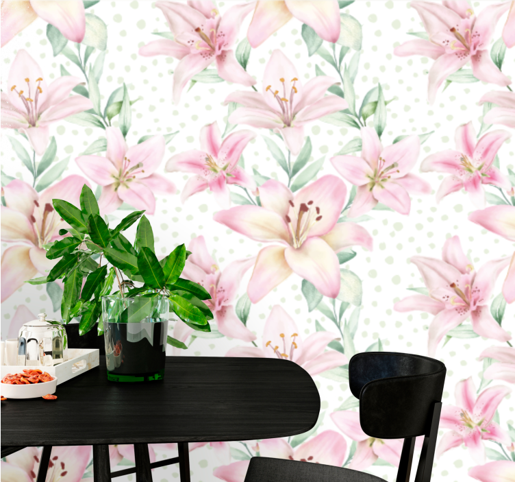 Fototapeta mak jemná kvetinová ľalia - Tenstickers