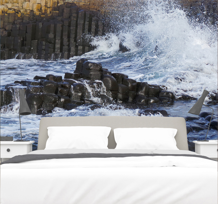 fototapety more oceánske čadičové stĺpy - Tenstickers