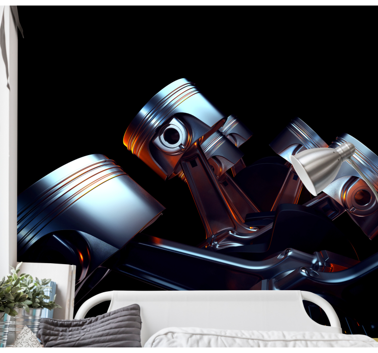 Fototapeta moto detail motora komponentov - Tenstickers