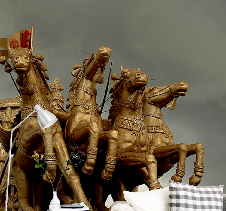 Fototapeta moto historické koče a kone - Tenstickers