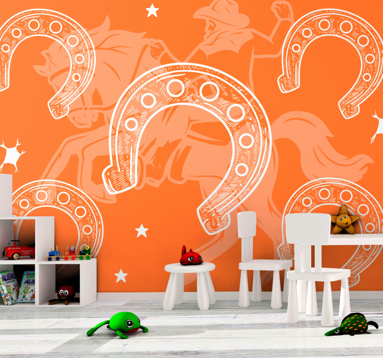 Fototapeta moto scéna rodea s podkovou - Tenstickers