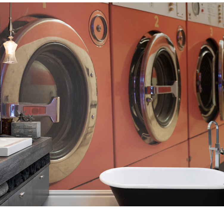 fototapeta moto starožitné práčky - Tenstickers