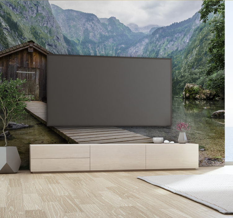 fototapety na stenu priroda pokojná scenéria jazera - Tenstickers