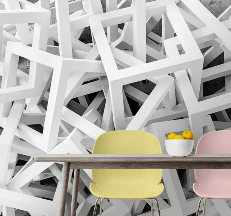 Fototapeta textura abstraktné biele tvary - Tenstickers