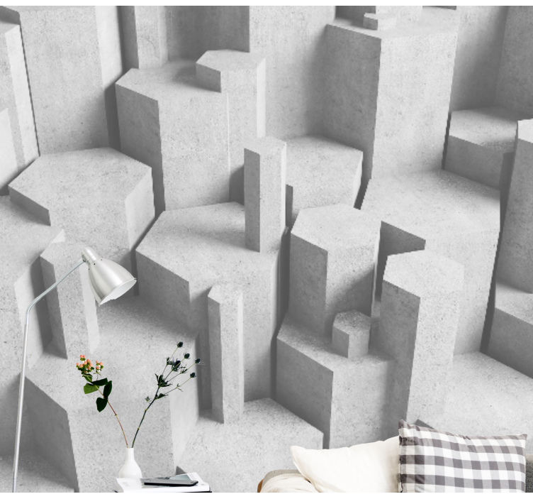 Fototapeta textura betónové geometrické tvary - Tenstickers