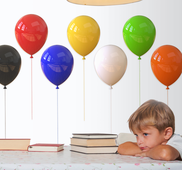 Fototapeta textura farebný balónový aranžmán - Tenstickers