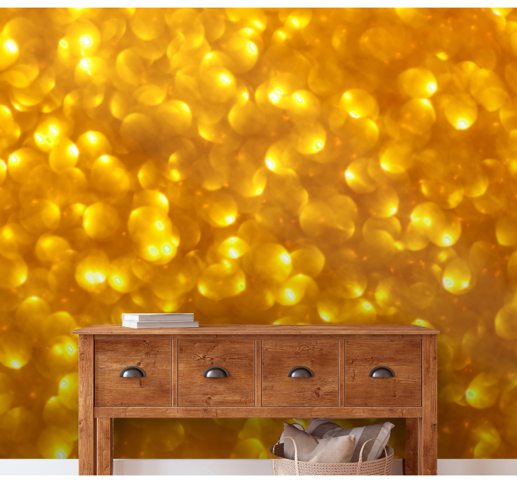 fototapeta textura zlatý bokeh efekt - Tenstickers