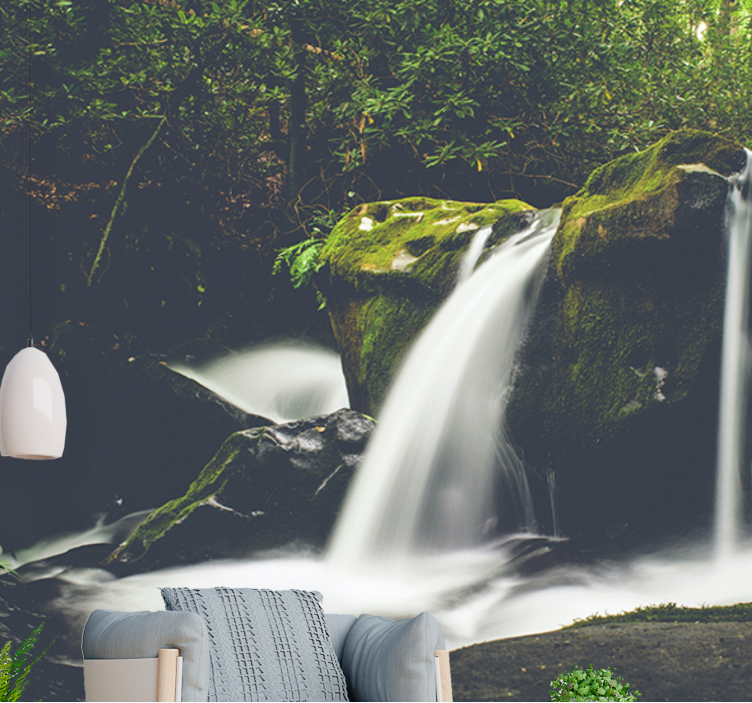 Fototapeta vodopád kaskádového vodopádu - Tenstickers