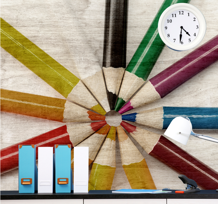 Fototapety citaty farebné usporiadanie ceruziek - Tenstickers