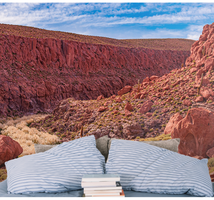 fototapety hory červená púštna krajina - Tenstickers