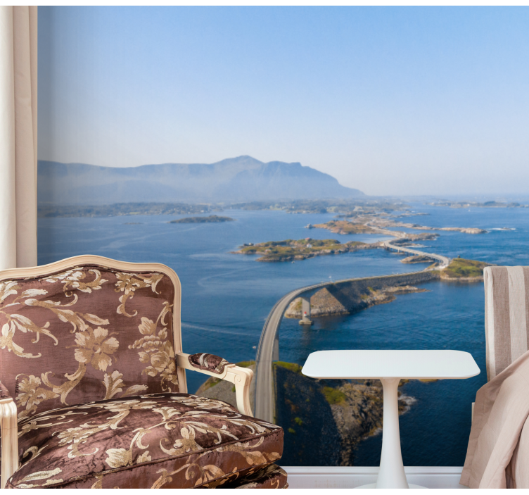 Fototapety hory pohľad na pobrežnú cestu - Tenstickers