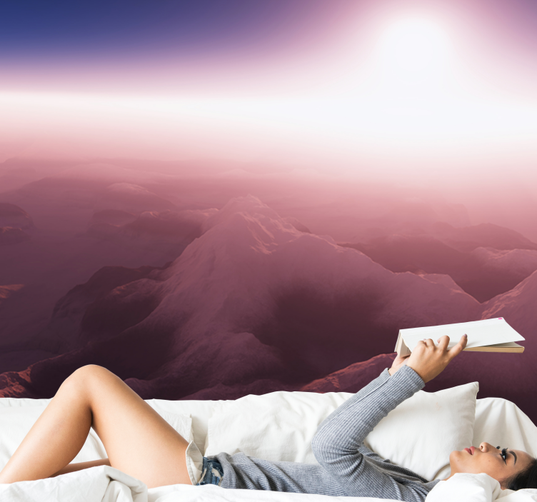 Fototapety hory pokojný horský vrchol - Tenstickers