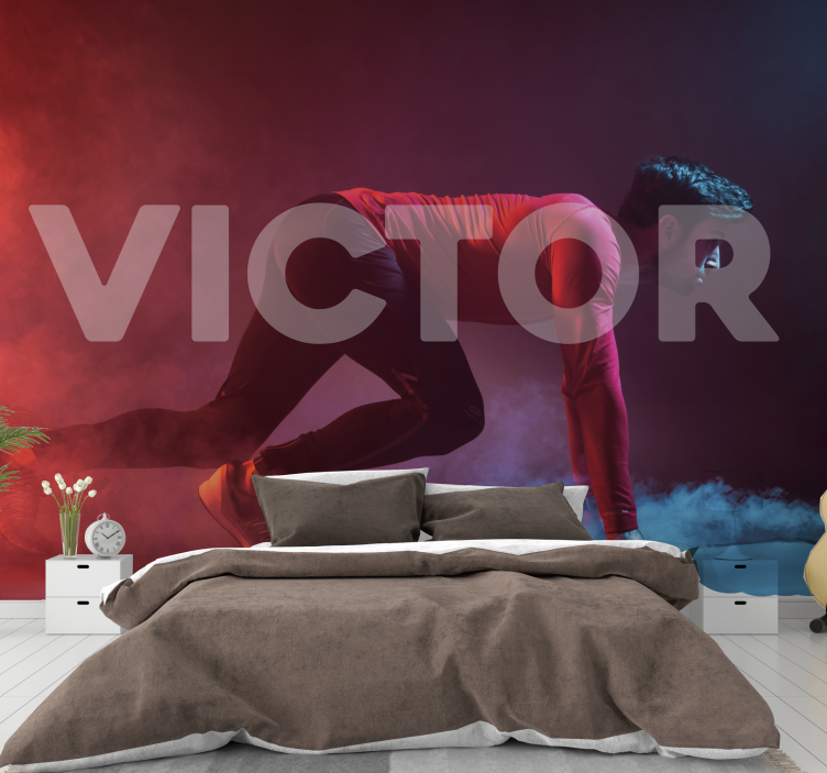 fototapety ľudia dynamická silueta bežca - Tenstickers