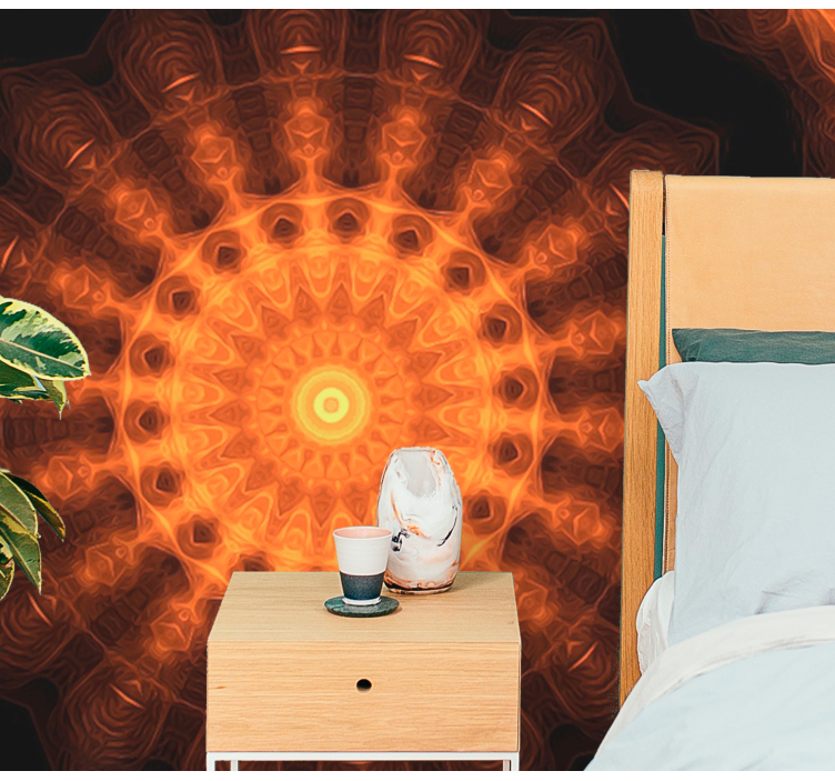 fototapety mandala žiarivý kruhový vzor - Tenstickers