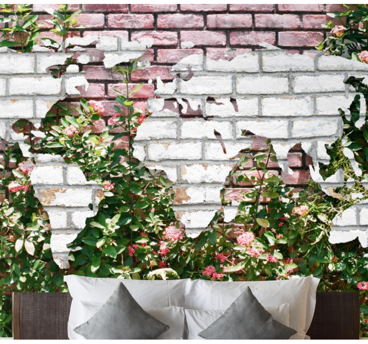 Fototapety mapa sveta kvetinová mapa sveta - Tenstickers