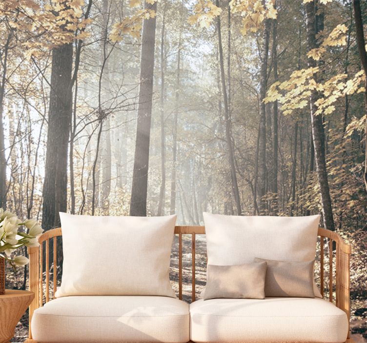 Fototapety na stenu les pokojná jesenná cesta - Tenstickers