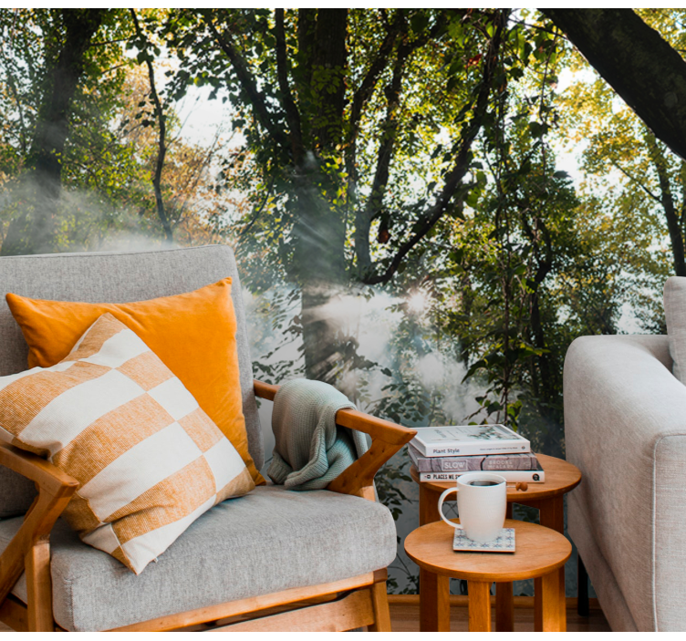 fototapety na stenu les pokojná lesná atmosféra - Tenstickers