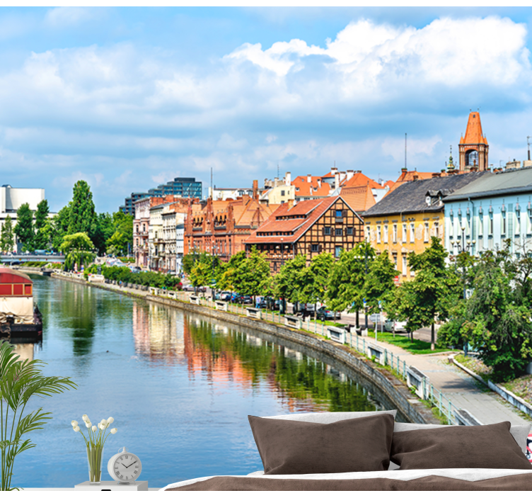 fototapety na stenu mesta dedičstvo mestská krajina odraz - Tenstickers